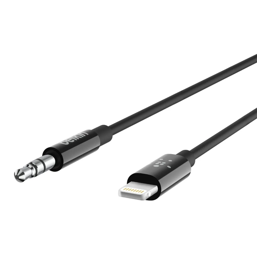Belkin Lightning - 3.5mm - kabel, 0,9 m, Svart