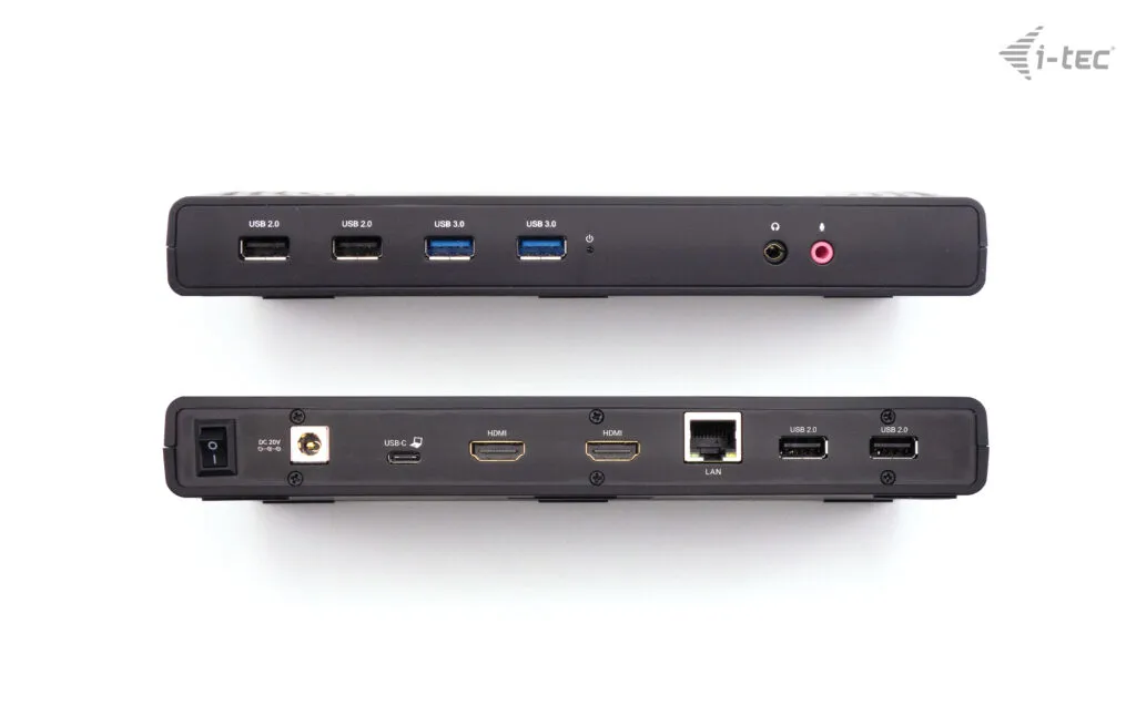 I-Tec USB 3.0 / USB-C / Thunderbolt Dual Display PD 100W - docking station