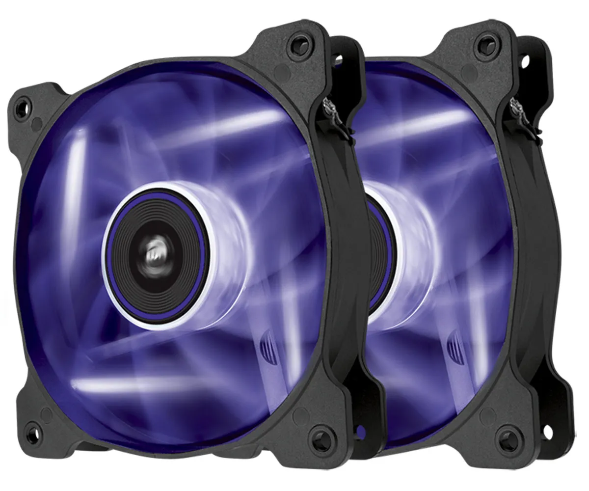 Corsair Air Series SP120 High Static Pressure 120 mm Case Fan, 2-pack - Purple LED