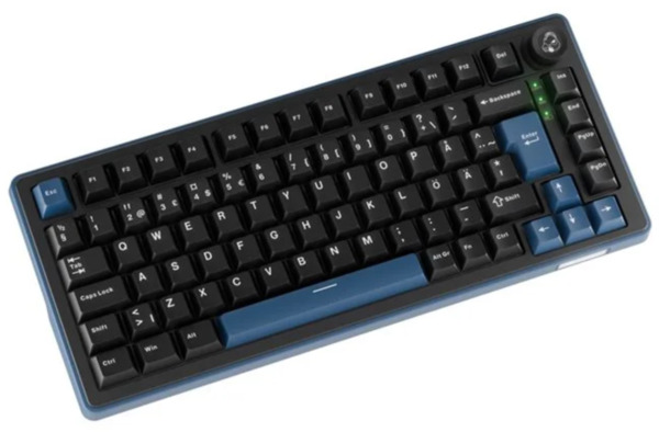 Ducky OK-M-75 75% -langaton mekaaninen pelin&auml;pp&auml;imist&ouml;, KTT Linear, musta