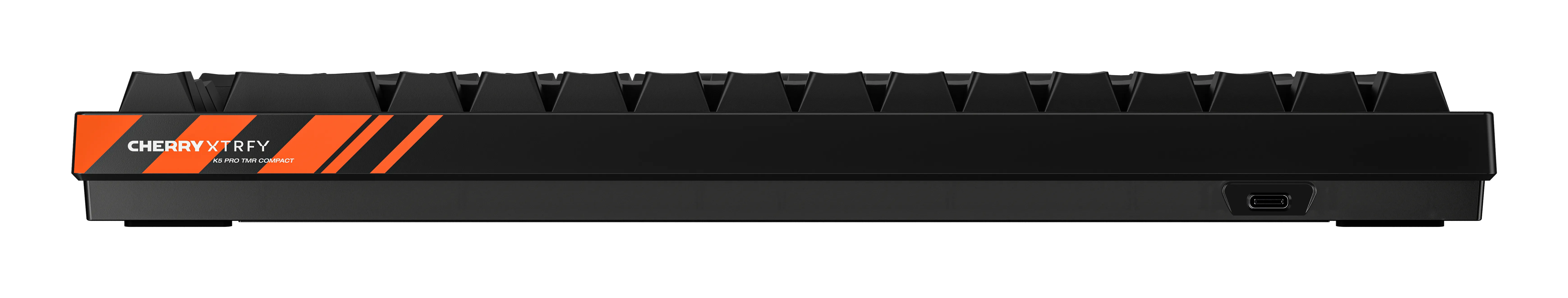 CHERRY K5 Pro TMR 65% -mekaaninen pelin&auml;pp&auml;imist&ouml;, MK Crystal Magnetic, musta, oranssi