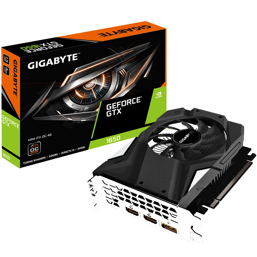 Gigabyte GeForce GTX 1650 Mini ITX OC 4 Gt -n&auml;yt&ouml;nohjain