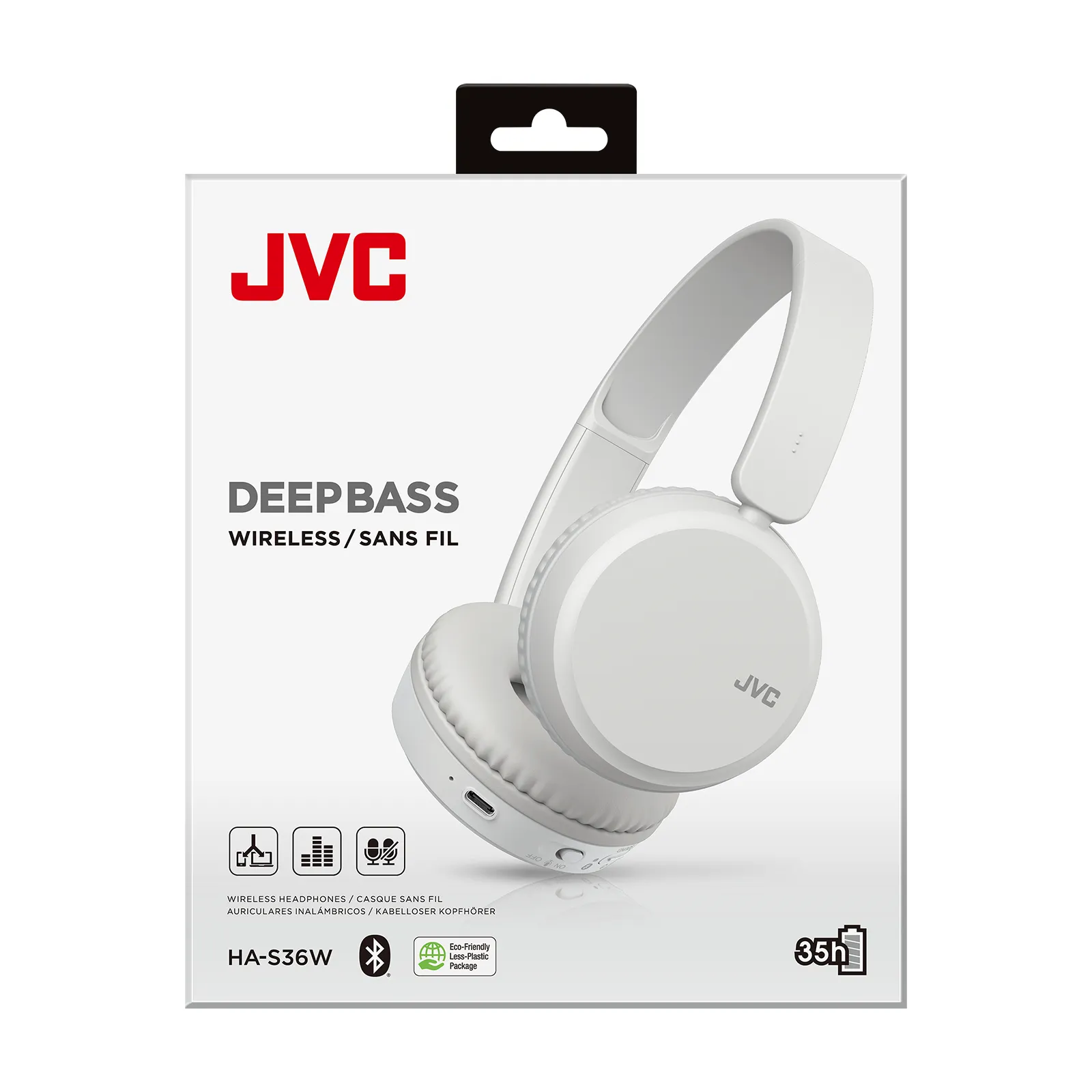 JVC HAS36W -langattomat kuulokkeet, valkoinen