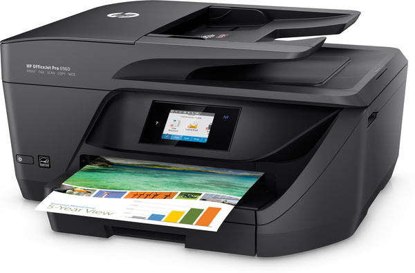HP Officejet Pro 6960 All-in-One Duplex, LAN/Wi-Fi, A4 -v&auml;rimustesuihkutulostin