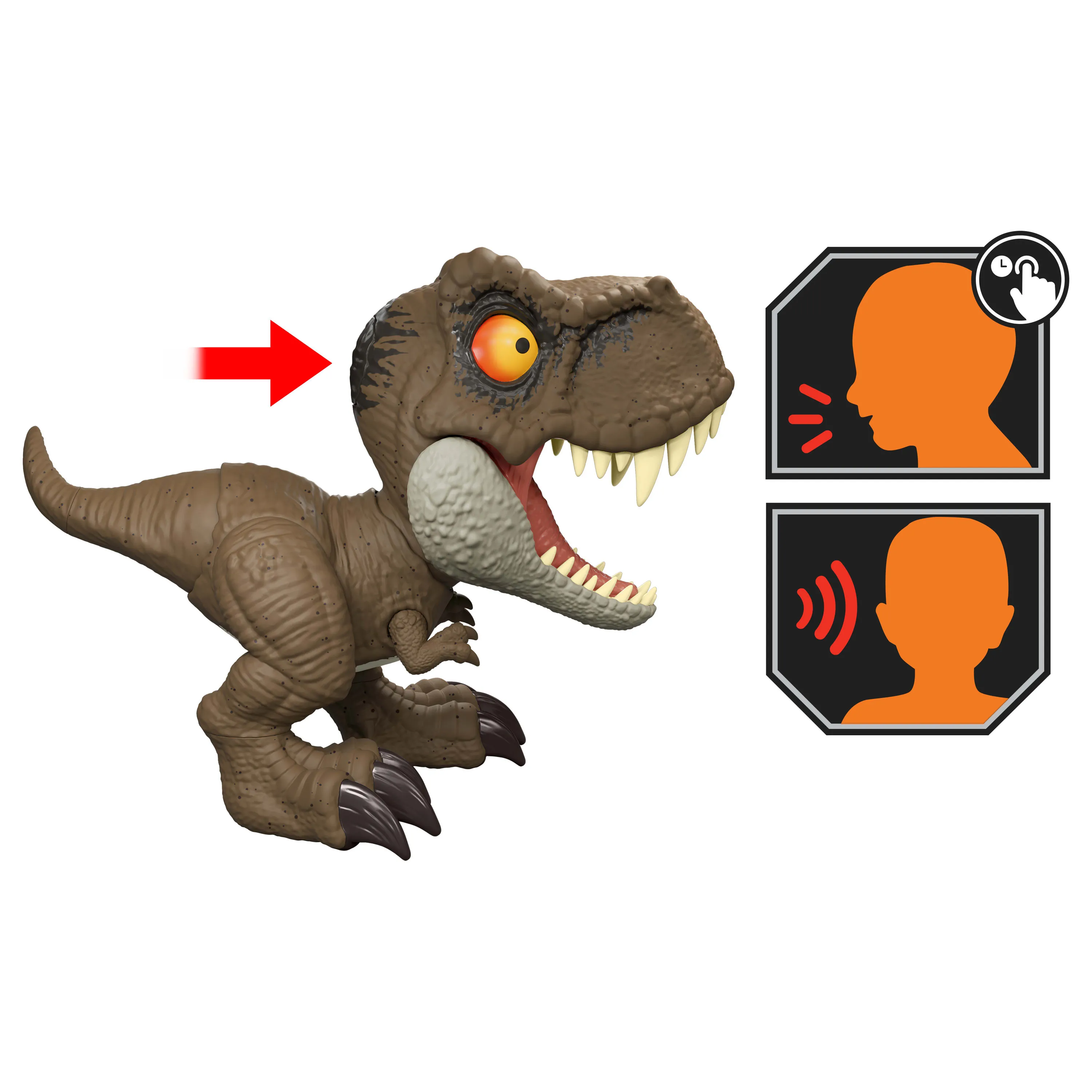 Mattel Jurassic World Roar Command Tyrannosaurus Rex, toy figure