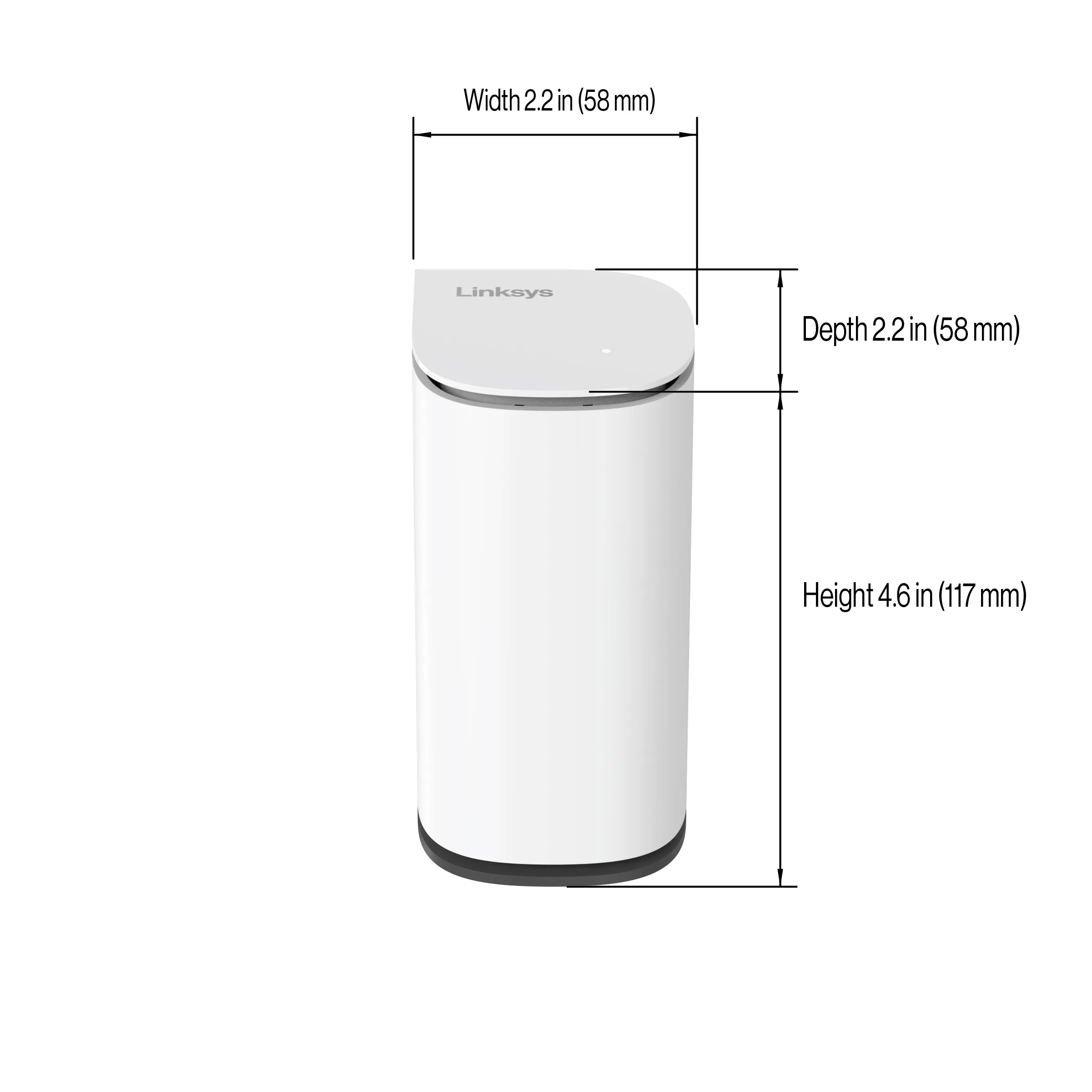 Linksys Velop Micro 6 -mesh WiFi -j&auml;rjestelm&auml;, Wi-Fi 6, AX3000, Dual-band, 1 kpl, valkoinen