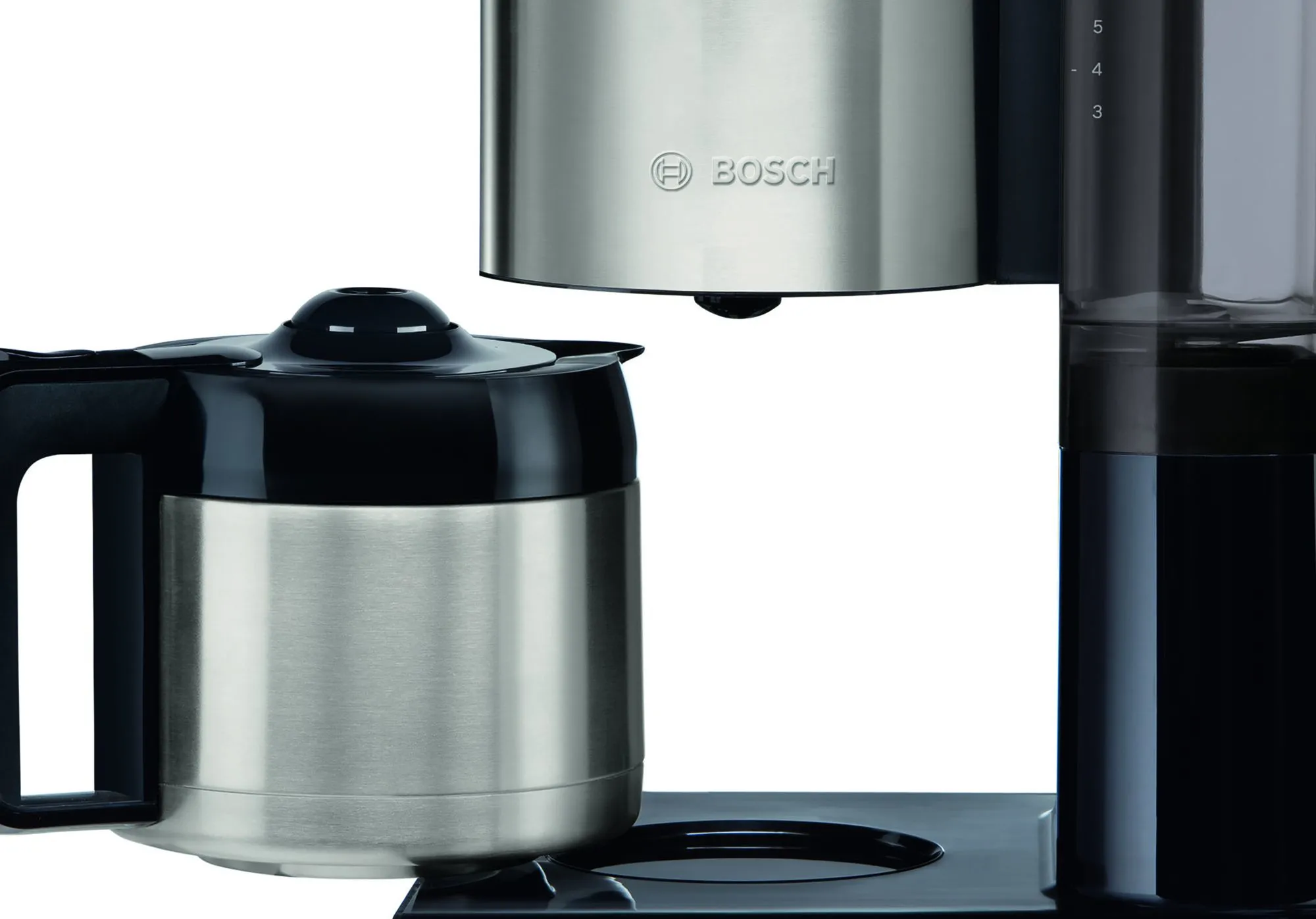 Bosch TKA8A683 8 kupin -kahvinkeitin, musta, ruostumaton ter&auml;s