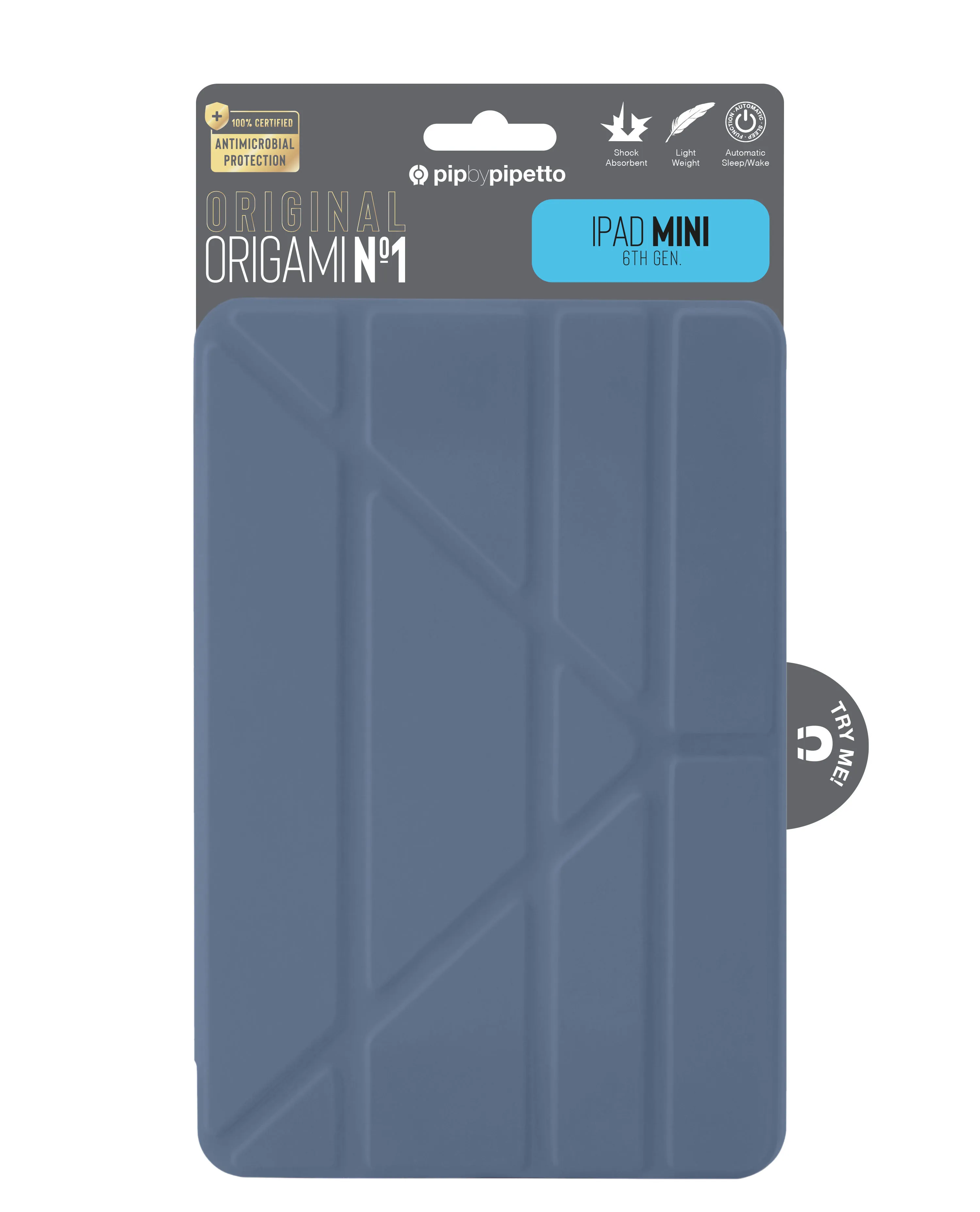 Pipetto Origami No1, iPad mini 6 - Protective Case, Navy