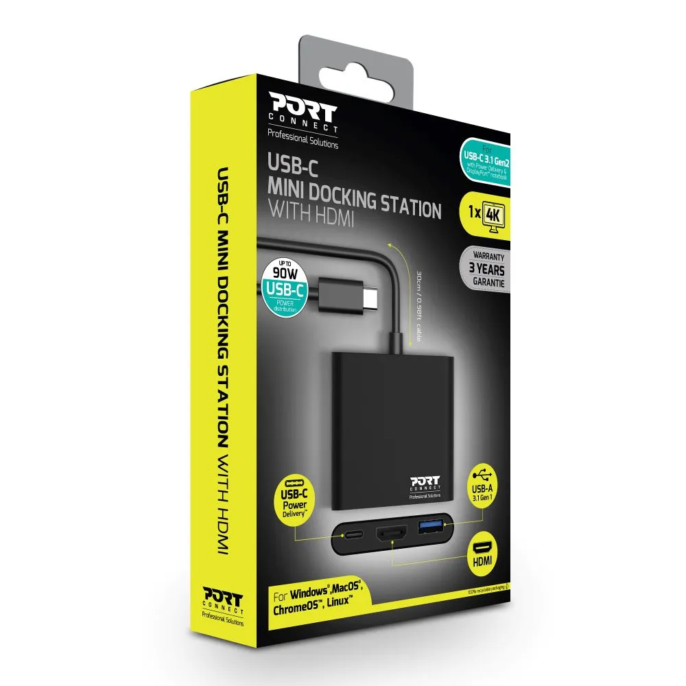 PORT Designs USB-C Mini Docking Station with HDMI /900140