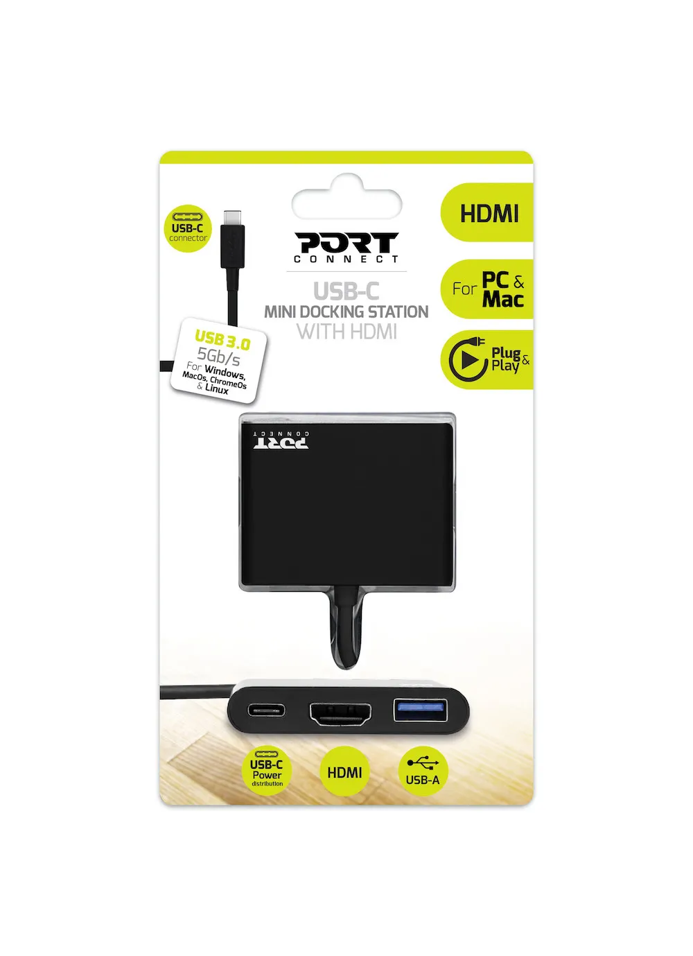 PORT Designs USB-C Mini Docking Station with HDMI /900140