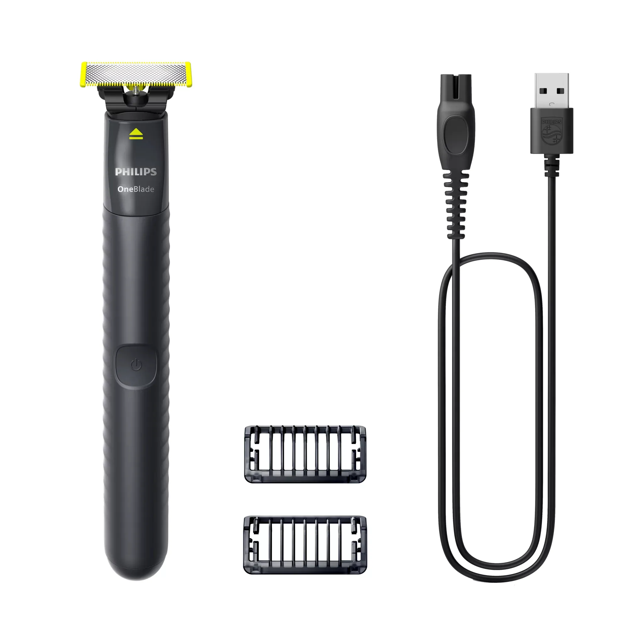 Philips OneBlade QP1424/10 -hybridipartakone ja trimmeri, hiilenharmaa