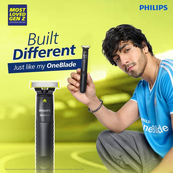 Philips OneBlade QP1424/10 - hybrid shaver and trimmer, Charcoal