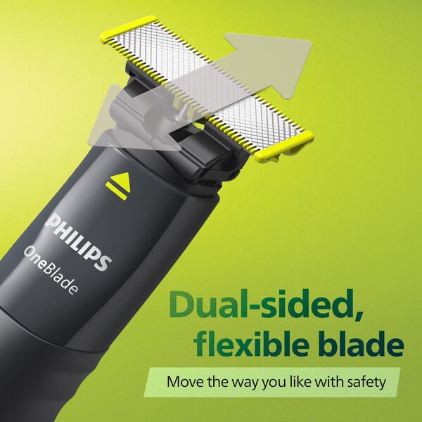 Philips OneBlade QP1424/10 - hybrid shaver and trimmer, Charcoal