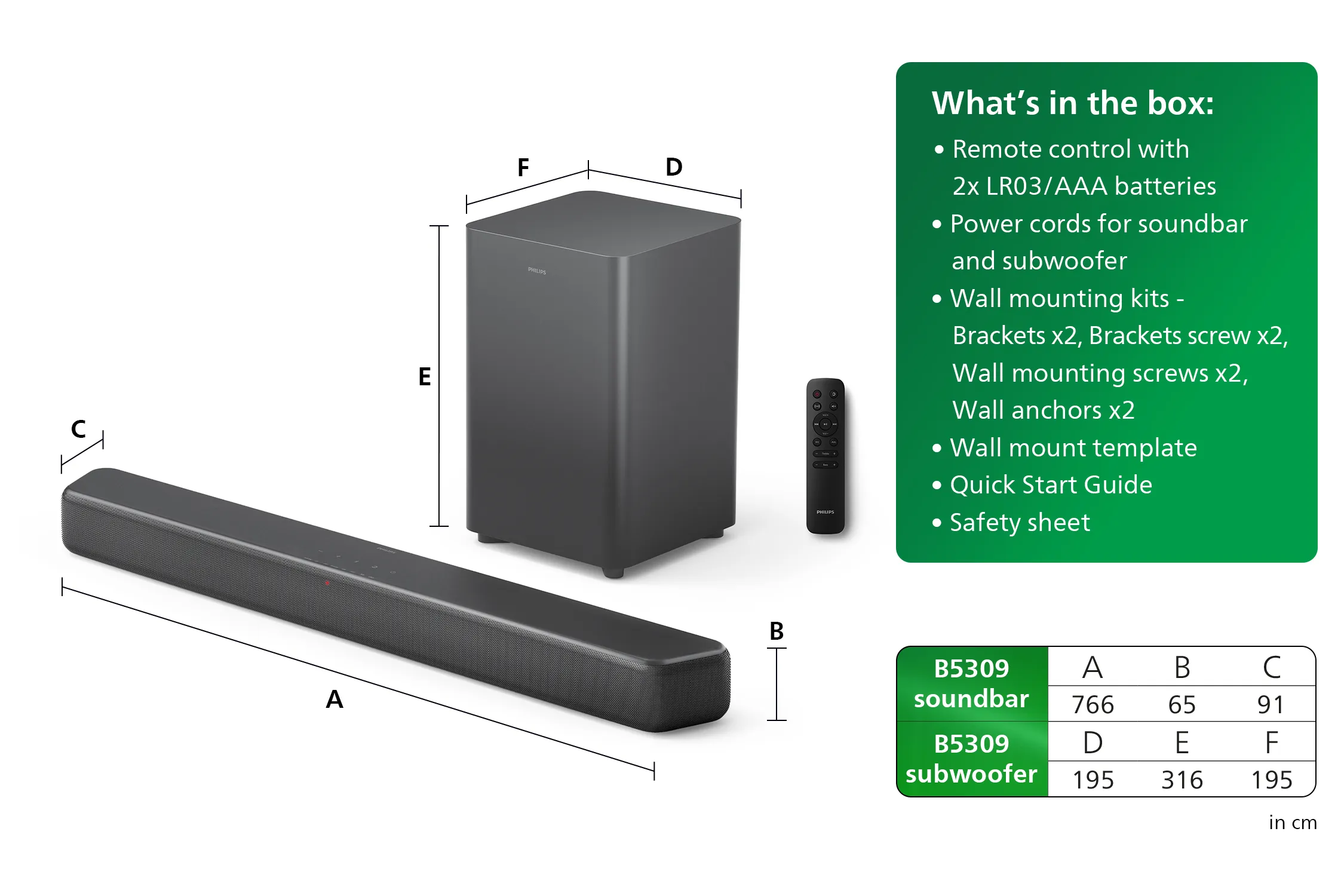 PHILIPS B5309 SOUNDBAR