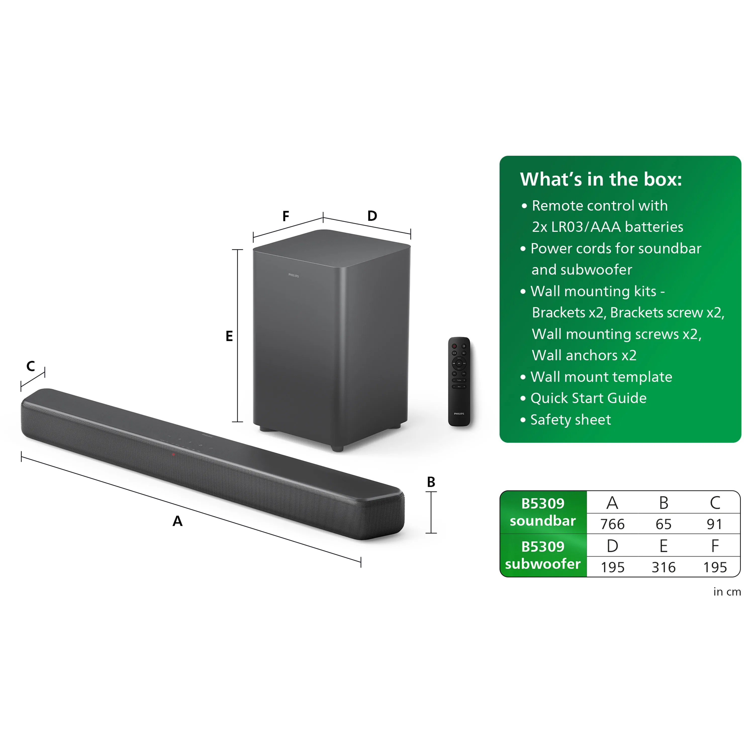 PHILIPS B5309 SOUNDBAR