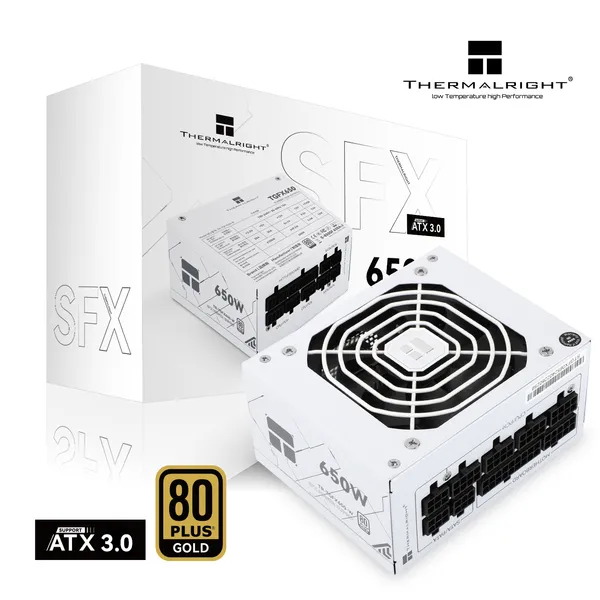 Thermalright TR-TGFX 650W -virtalähde, 80 Plus Gold, Valkoinen
