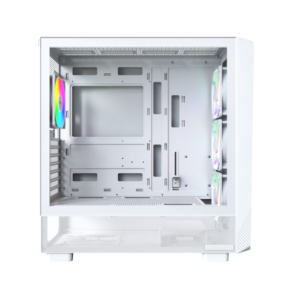 MONTECH X5 Midi-Tower Case with window and RGB lighting, White