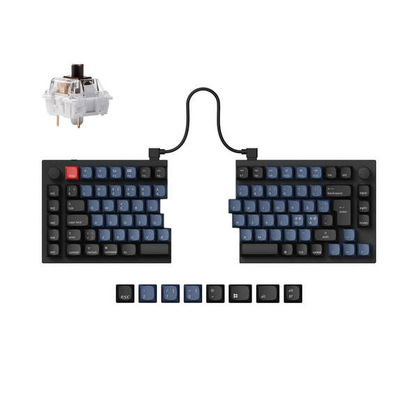 Keychron Q11 75% Split Layout Fully Assembled Knob Gateron G Pro Brown Switch ISO Nordic