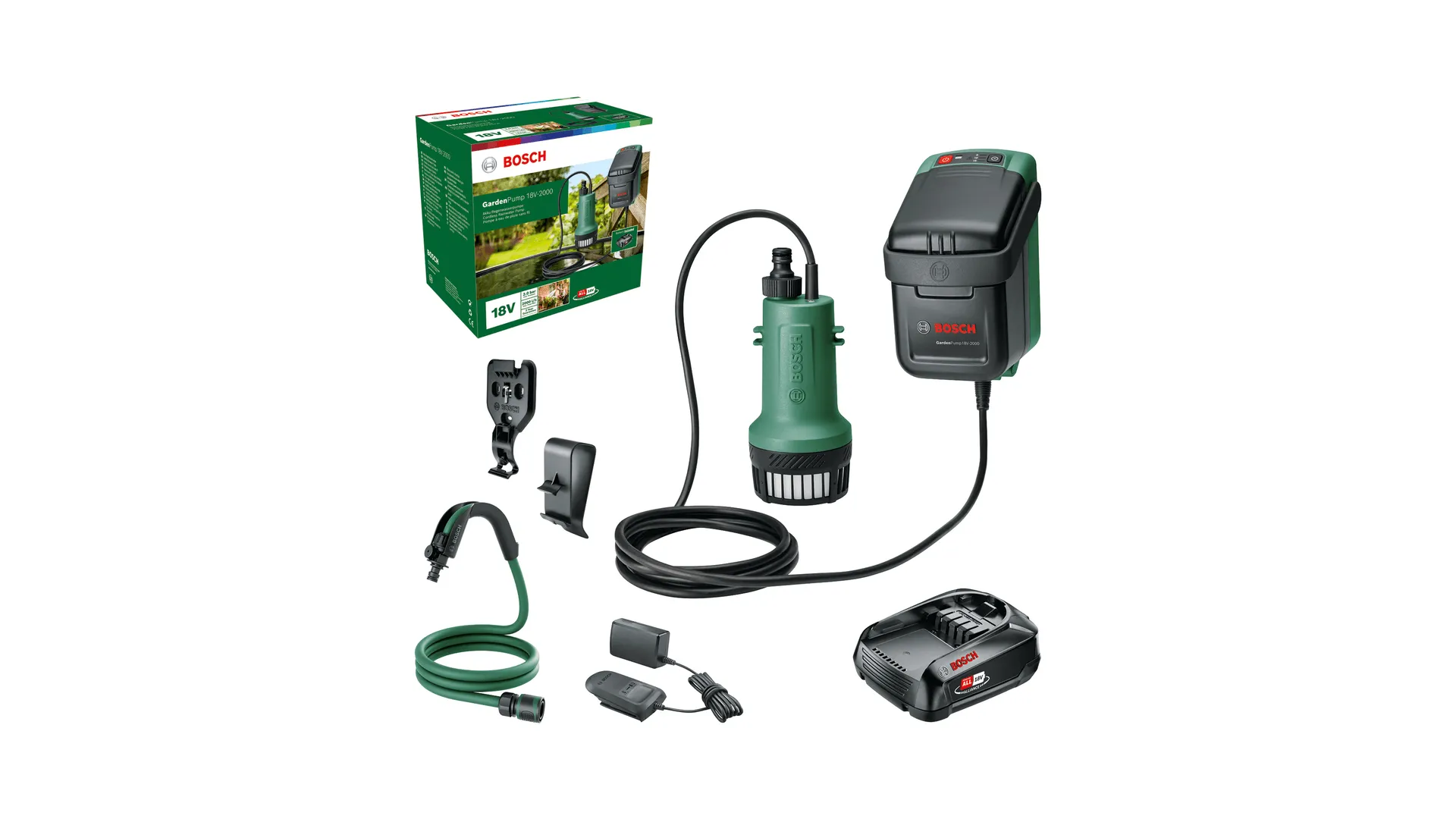 Bosch GardenPump 18V-2000 1x 2.5Ah -akkuvesipumppu