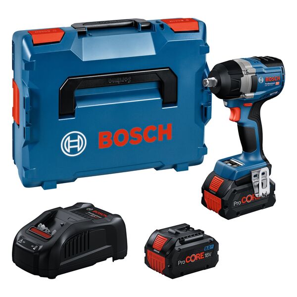 Bosch Professional GDS 18V-750 C Cordless Impact Wrench, 2 x 8.0 ampere-hours, L-BOXX