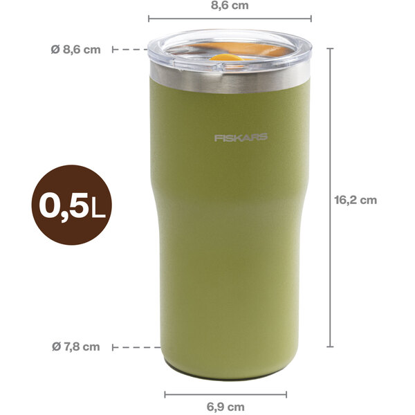 Fiskars On-the-Go termosmuki 0,5 litra vihre&auml;