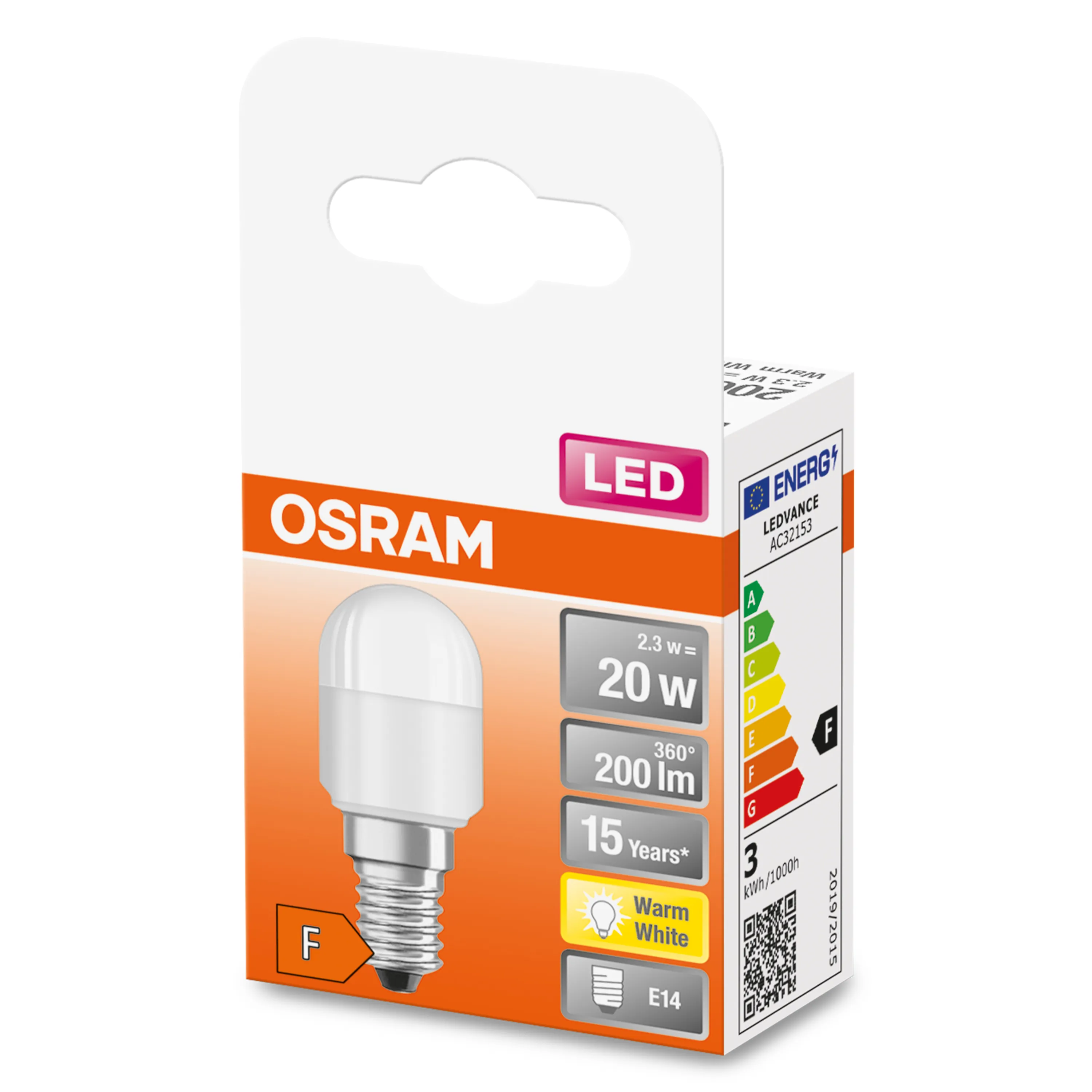 OSRAM LED T26 2.3 W E14 Frosted Warm White