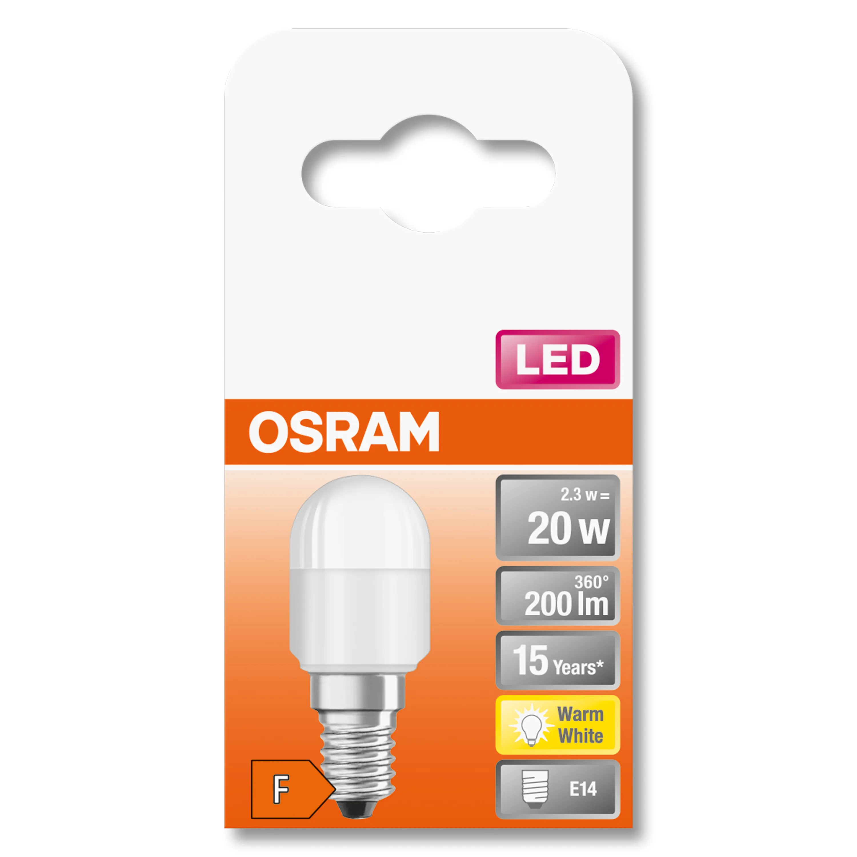 OSRAM LED T26 2.3 W E14 Frosted Warm White