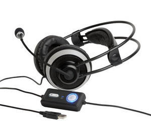 Verbatim suljettu headset, 5.1, 8/16/32 Ohm, USB, 2m musta/hopea