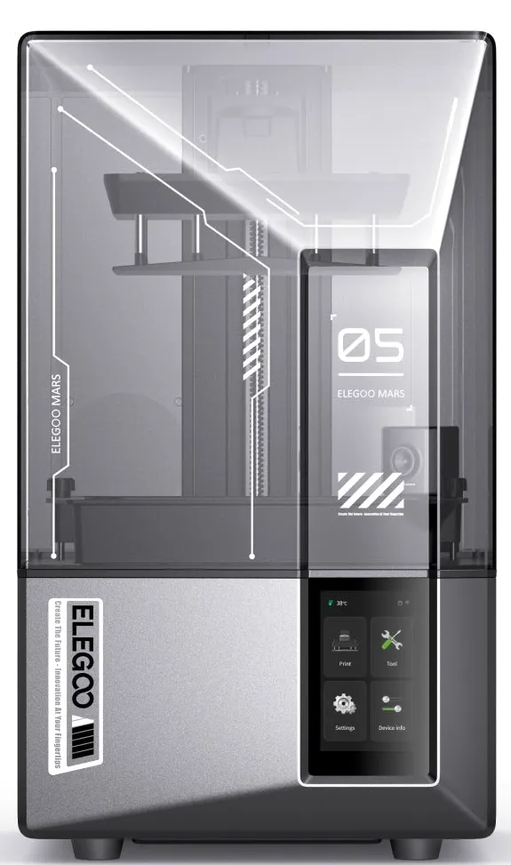 ELEGOO Mars 5 Ultra 153.36 x 77.76 x 165 mm -3D-tulostin