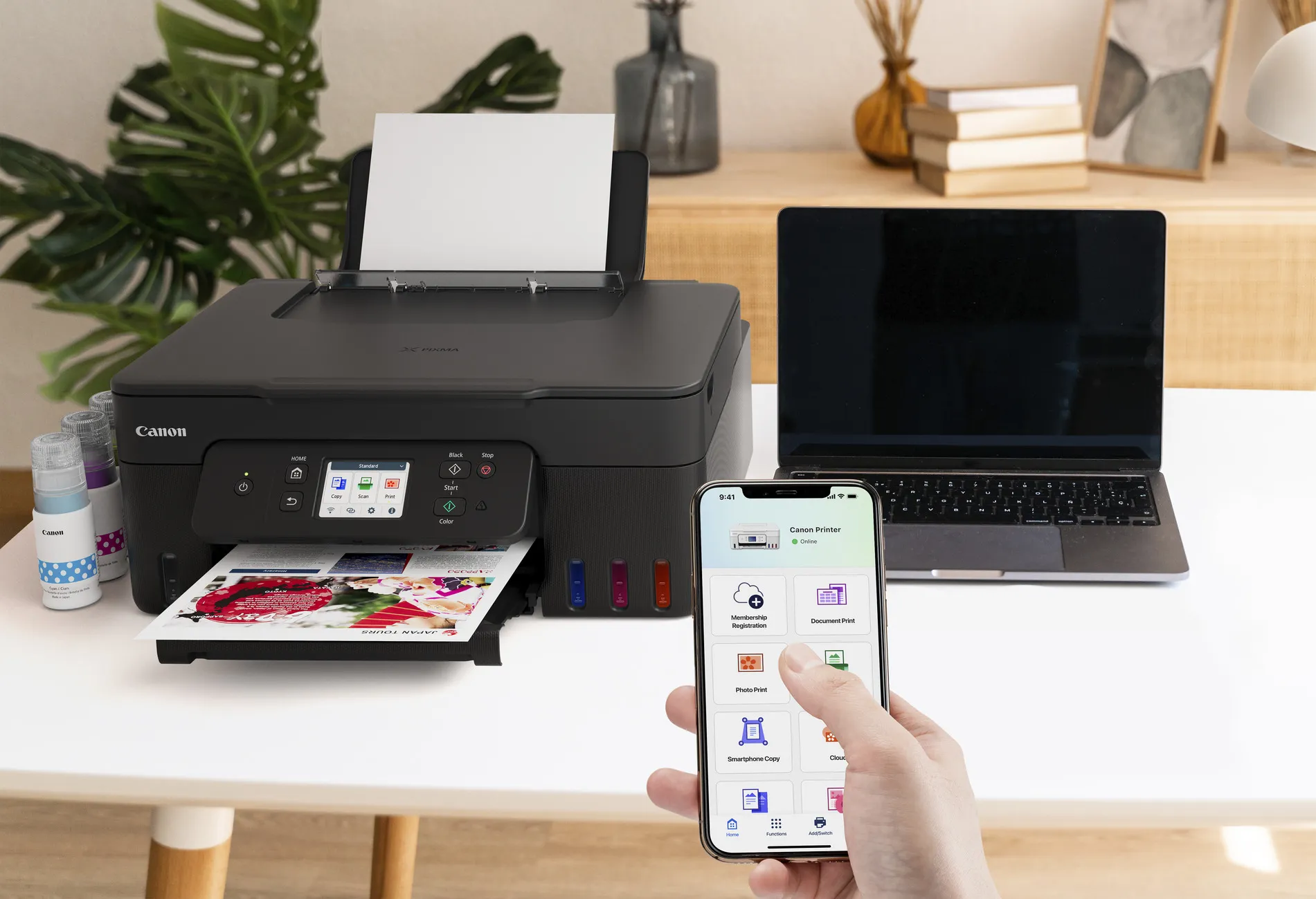 CANON PIXMA G3590 MFP colour ink-jet refillable 11ipm print 100 sheets 3in1 Wifi