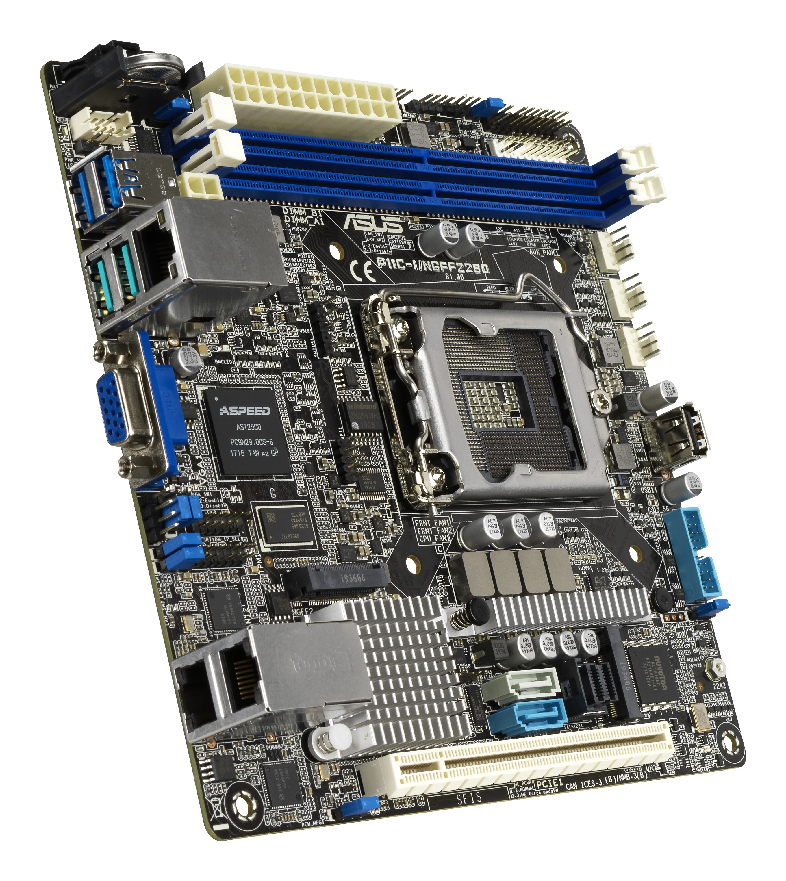 Asus P11C-I/NGFF2280 C242 LGA1151 Mini ITX -emolevy