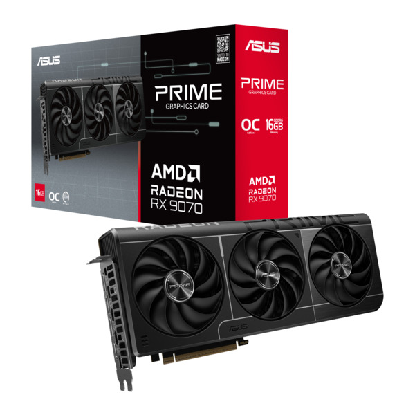 Asus Radeon RX 9070 PRIME OC 16 Gt -n&auml;yt&ouml;nohjain