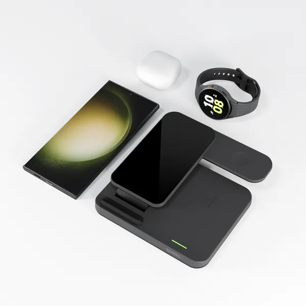 Spello 3in1 Wireless Charging Stand for Samsung - black