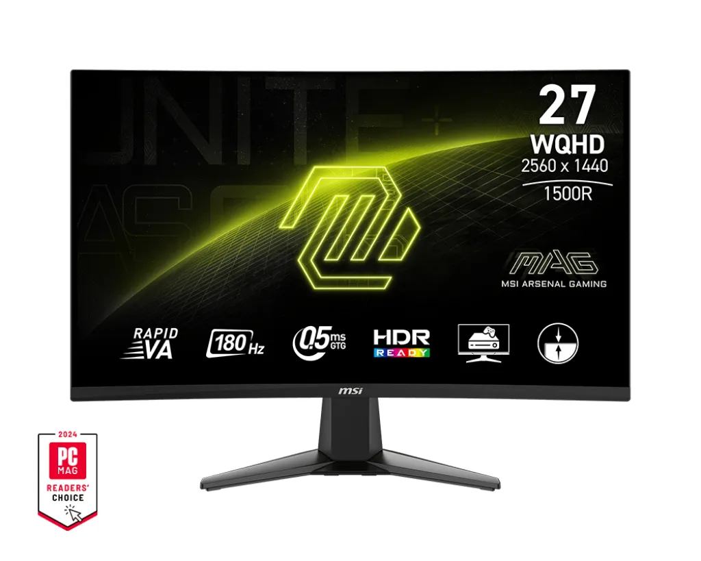 MSI 27" MAG 27CQ6FDE QHD, Rapid VA - curved gaming monitor