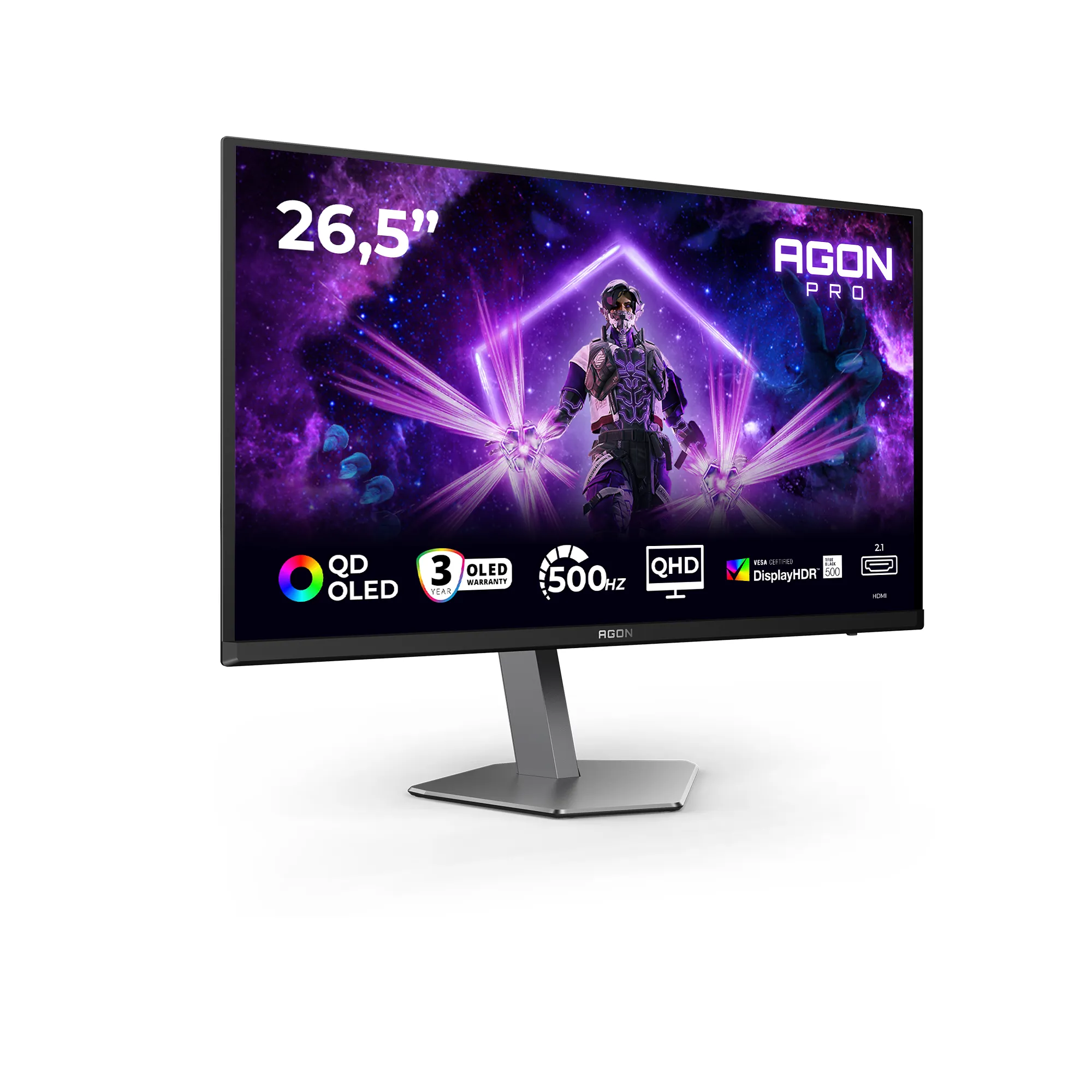 AOC AGON Pro AG276QKD2 26.5" QHD, QD-OLED Gaming Monitor with 500Hz and USB hub