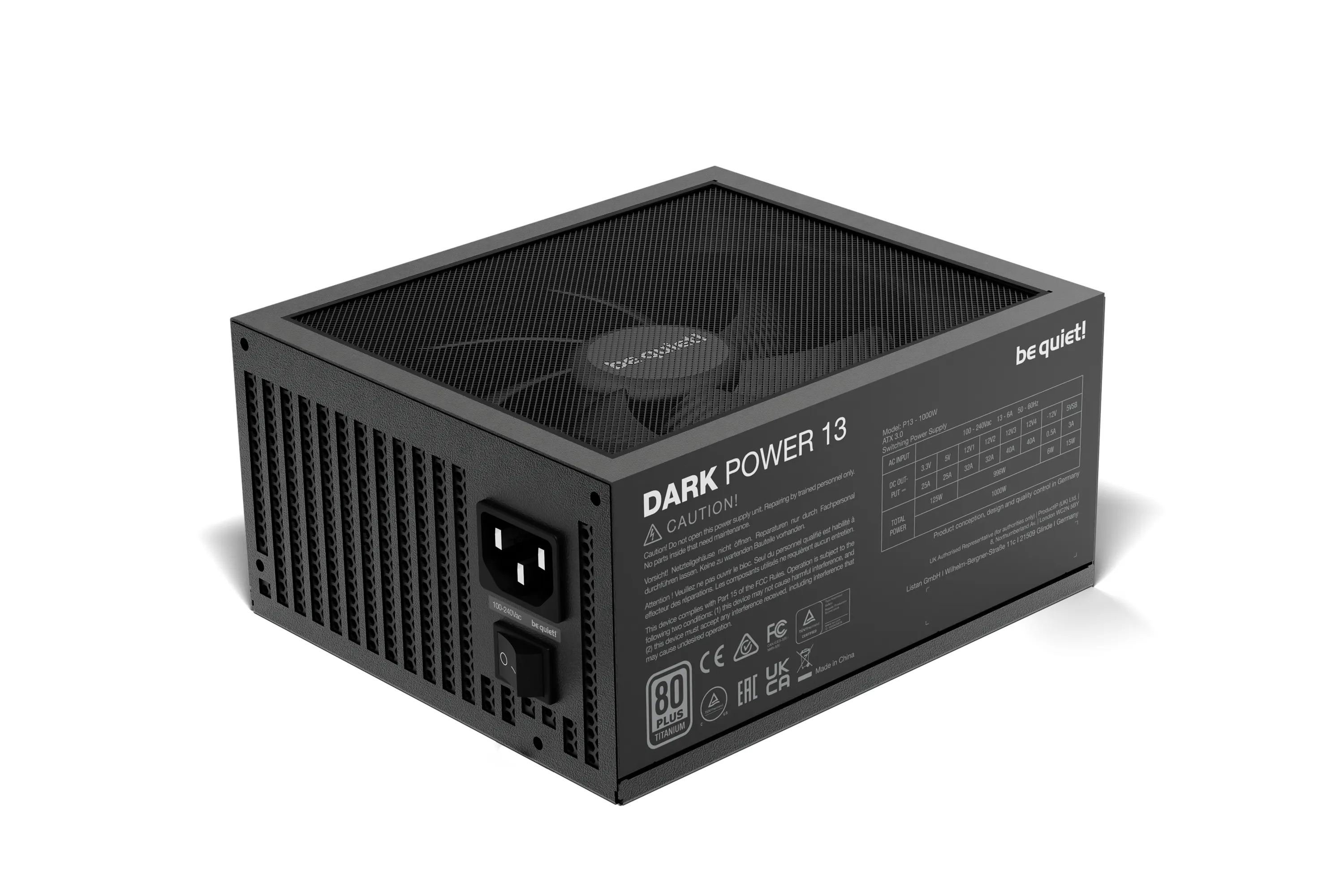 be quiet! Dark Power 13  1000W - Power supply, 80 Plus Titanium