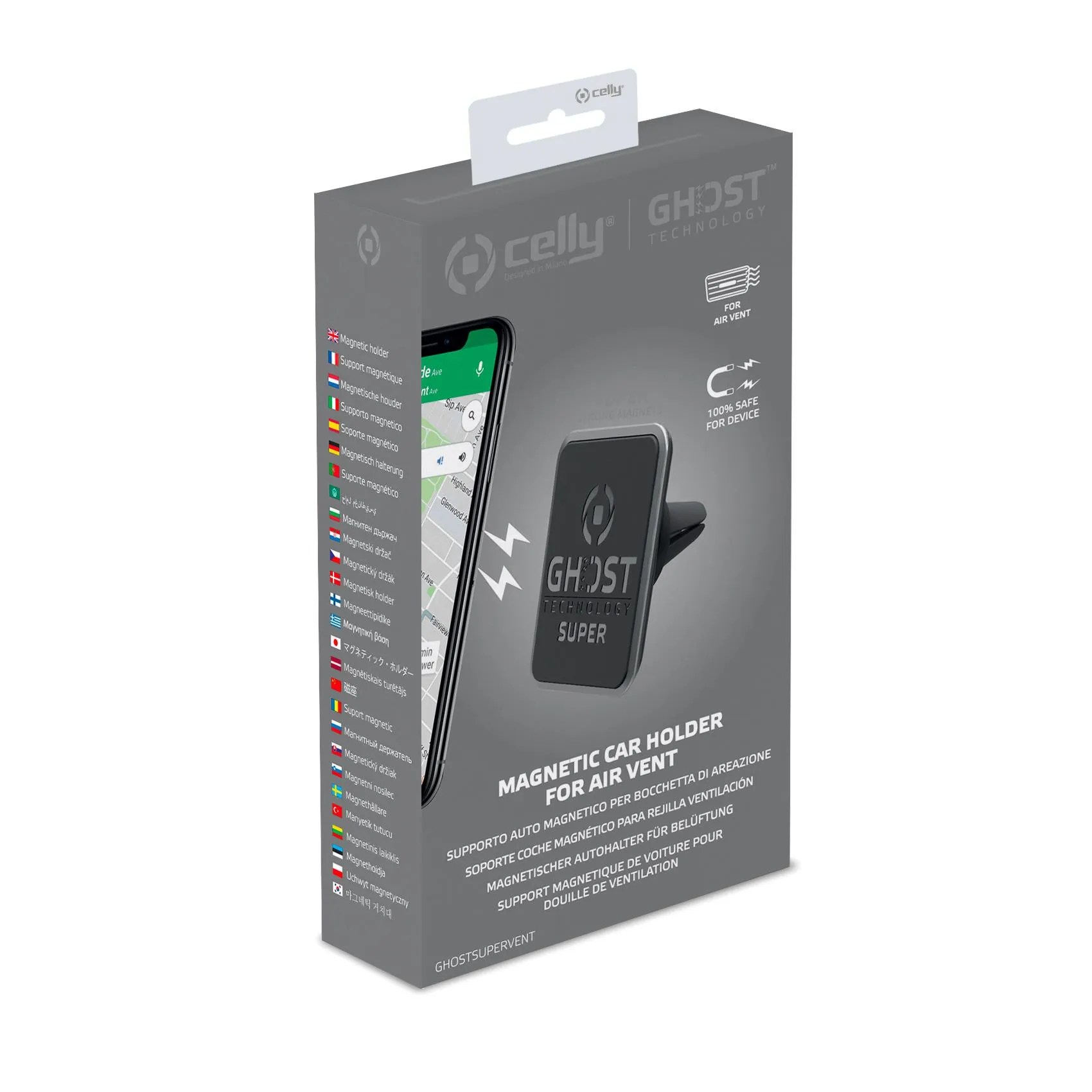 CELLY GHOSTSUPERVENT UNIVERSAL MAGNETIC CAR HOLDER