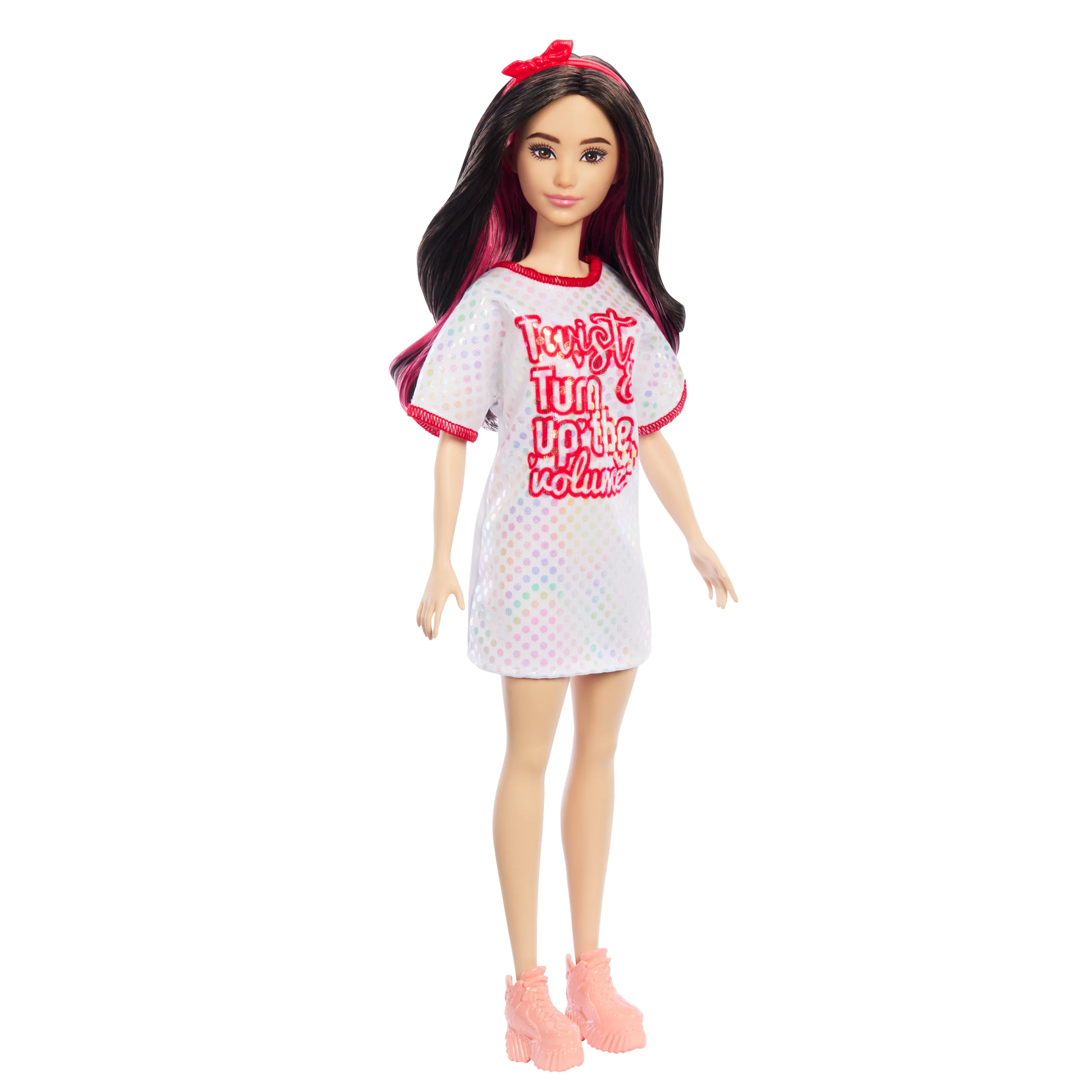 Mattel Barbie Fashionistas Doll with White T-Shirt Dress