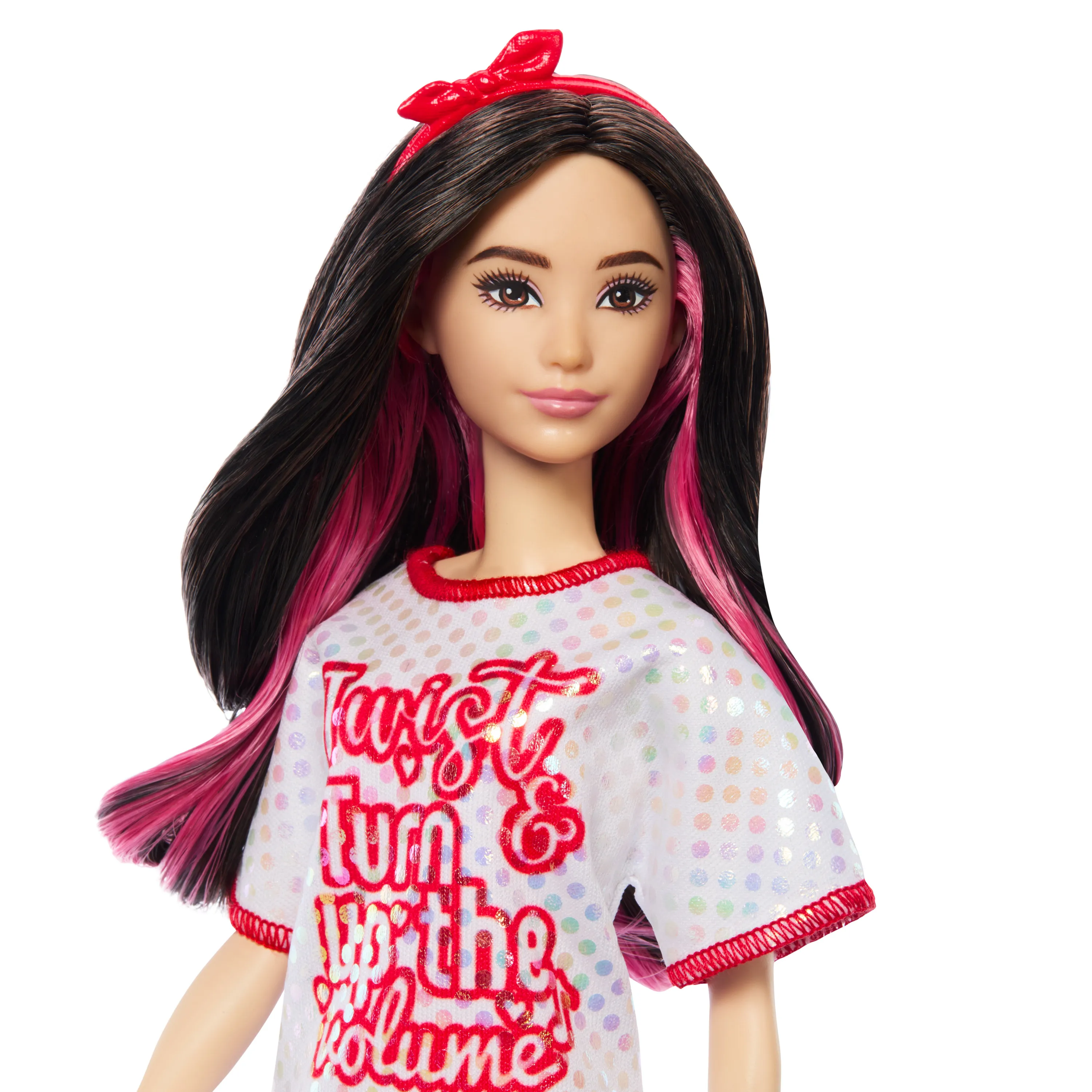 Mattel Barbie Fashionistas Doll with White T-Shirt Dress