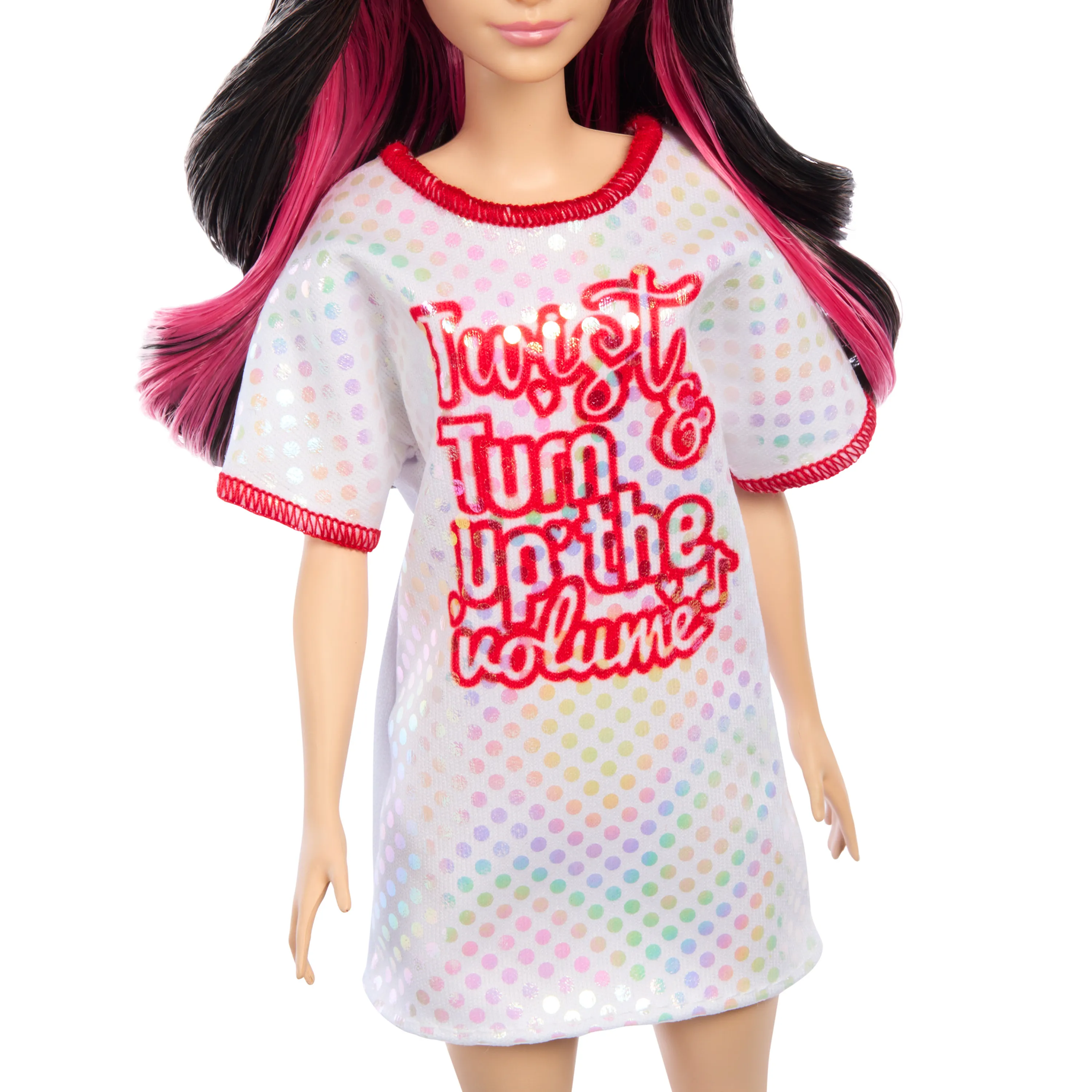 Mattel Barbie Fashionistas Doll with White T-Shirt Dress
