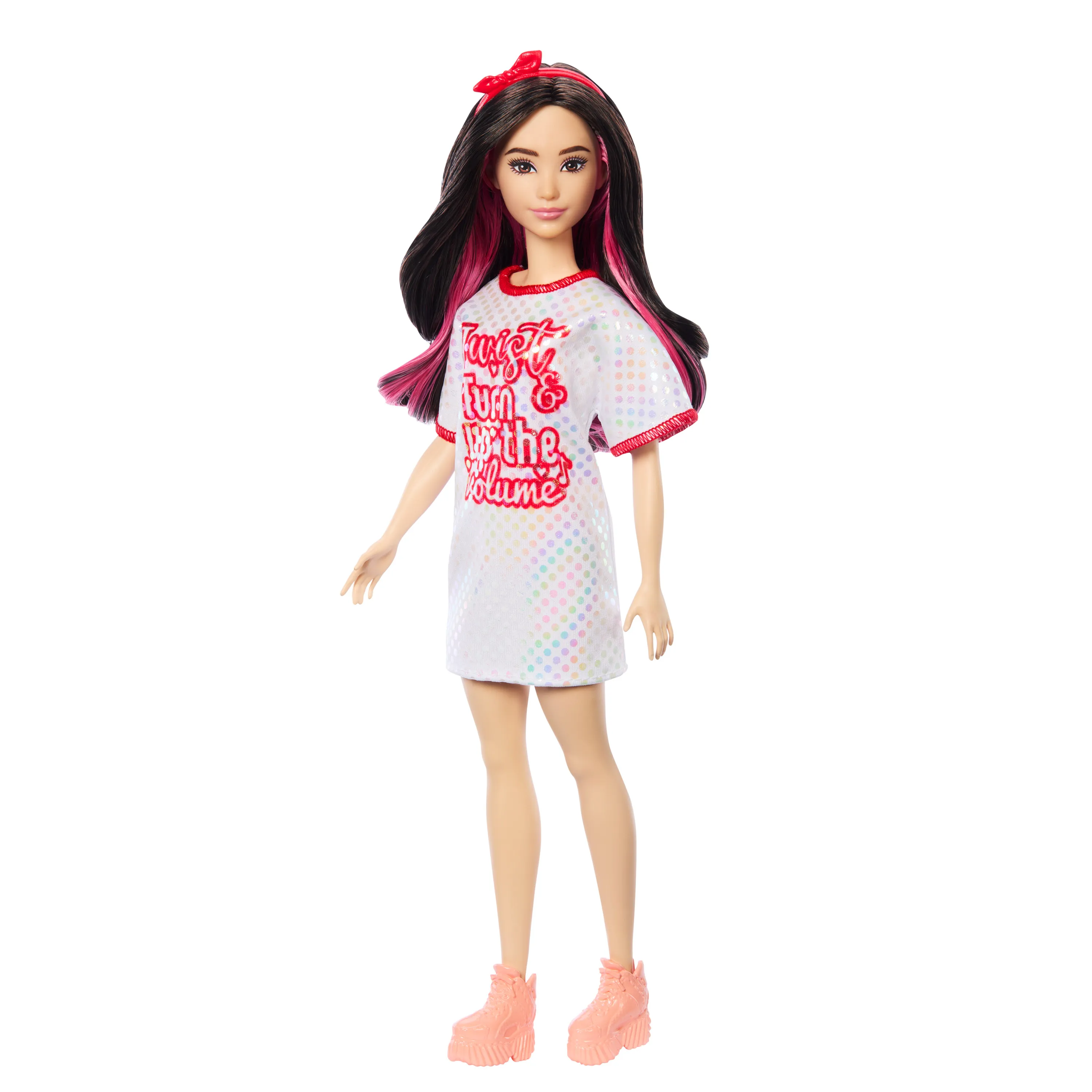 Mattel Barbie Fashionistas Doll with White T-Shirt Dress