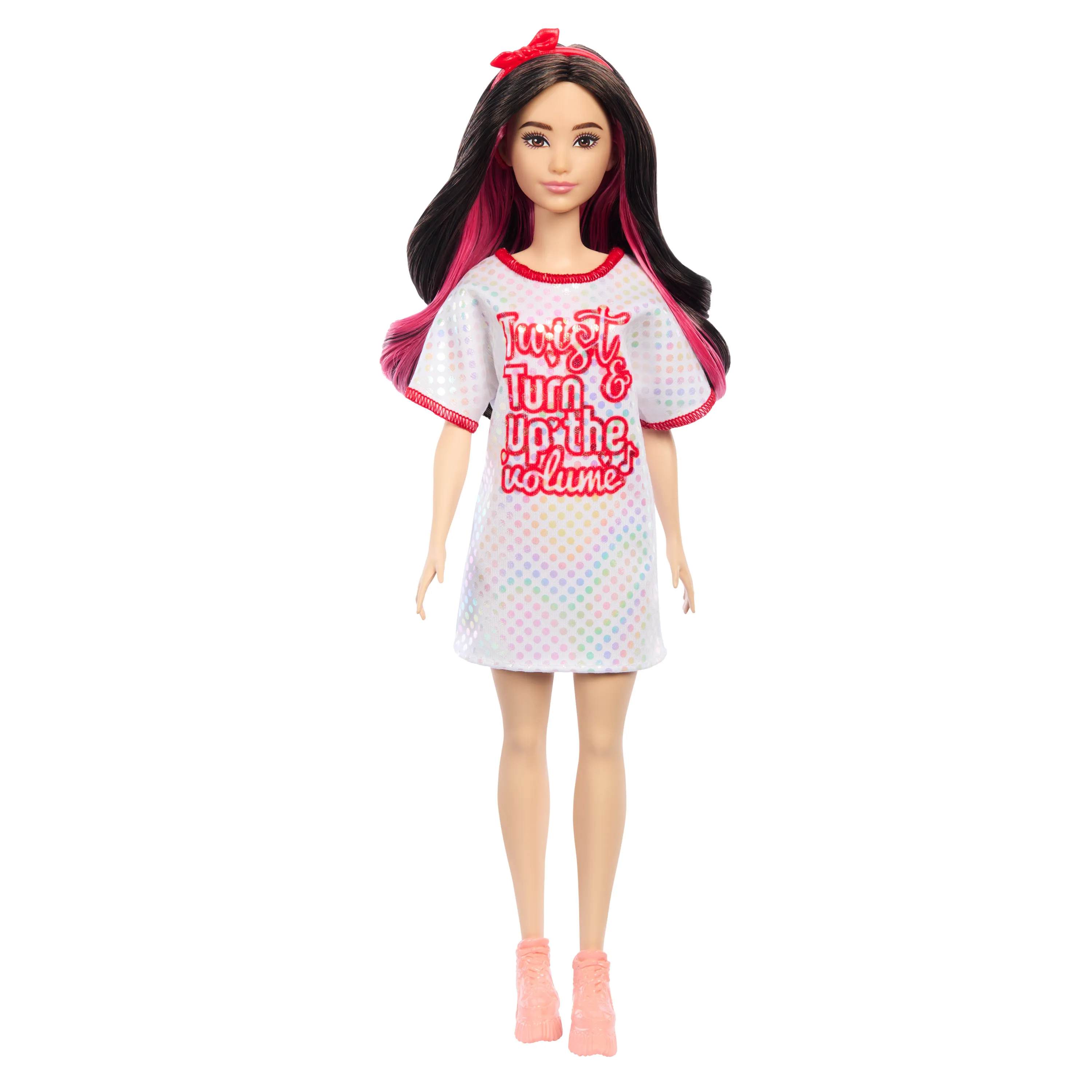 Mattel Barbie Fashionistas Doll with White T-Shirt Dress