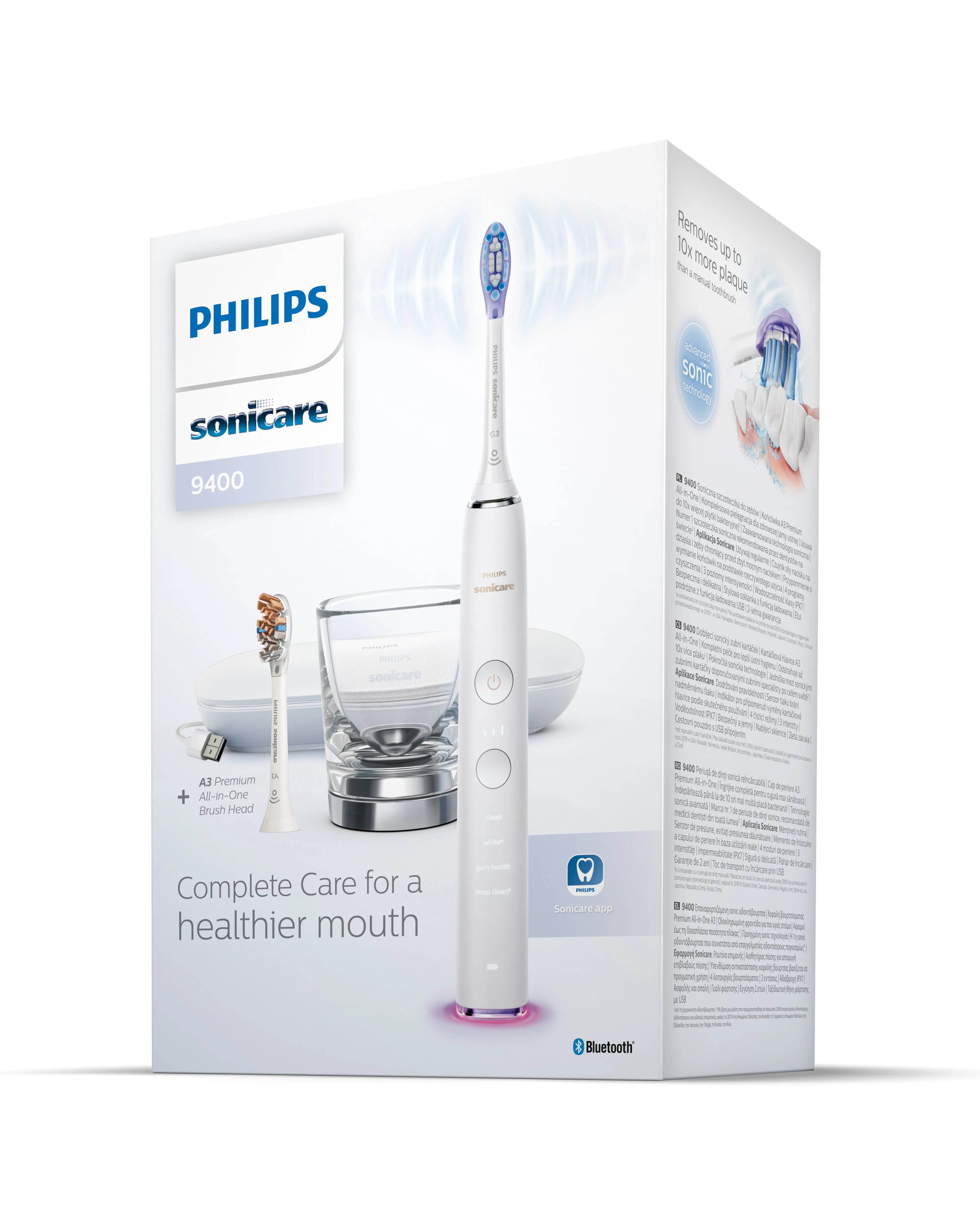 Philips Sonicare DiamondClean Smart 9400 HX9917/88 Electric Toothbrush, White