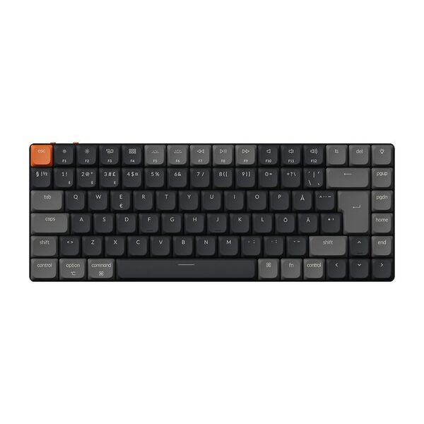 Keychron K3 Version 3 Wireless Mechanical Keyboard, Keychron Low Profile Red, Black