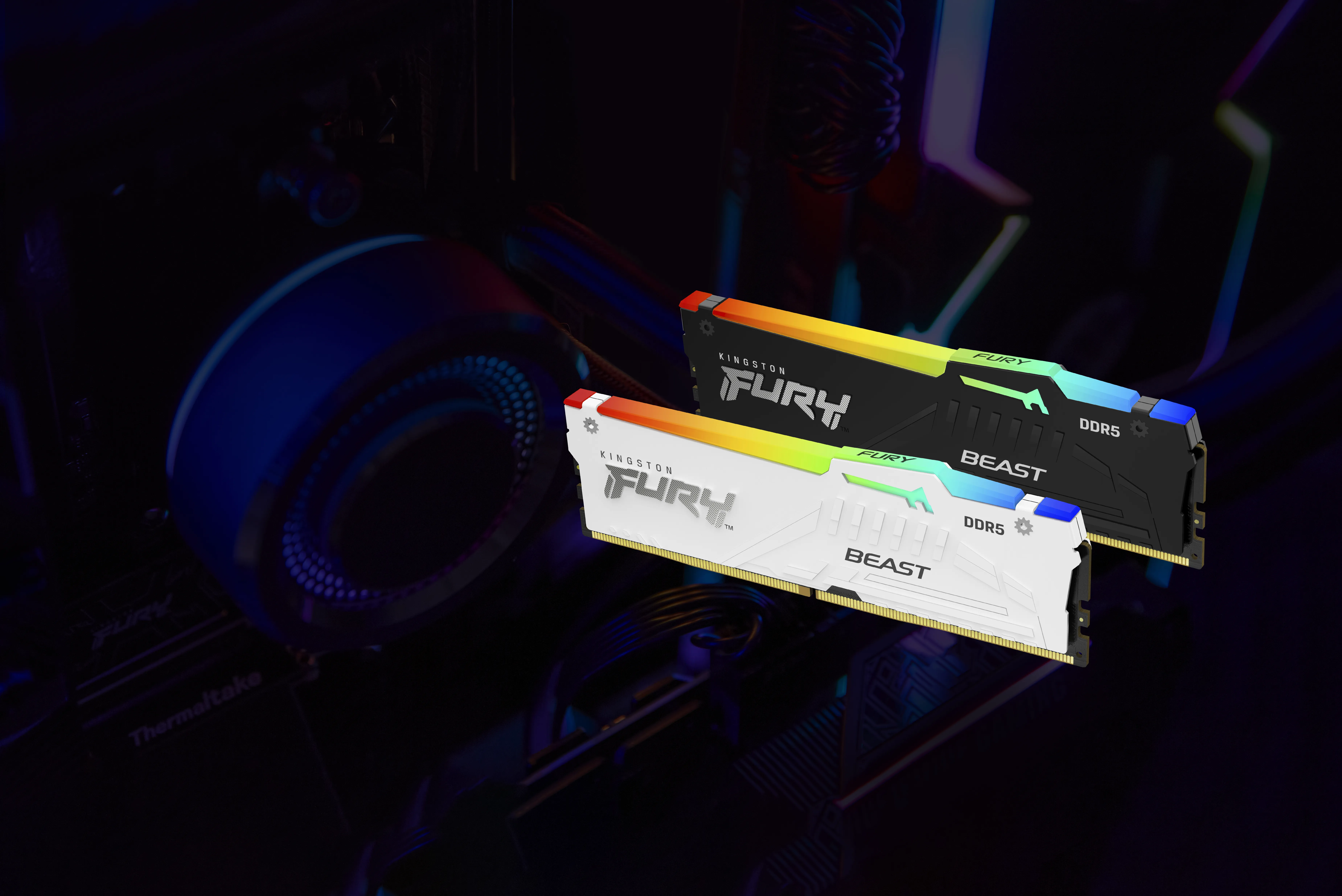 Kingston FURY Beast RGB 16 GB (2 x 8 GB) DDR5 6000 MHz, 30 - minne, Svart (EXPO)