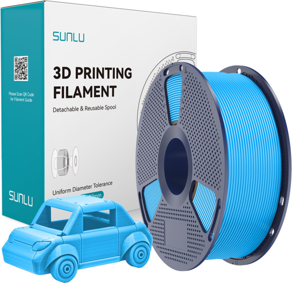 SUNLU PETG C PETG 1.75 mm, 1 kg 3D-skrivarfilament, cyan