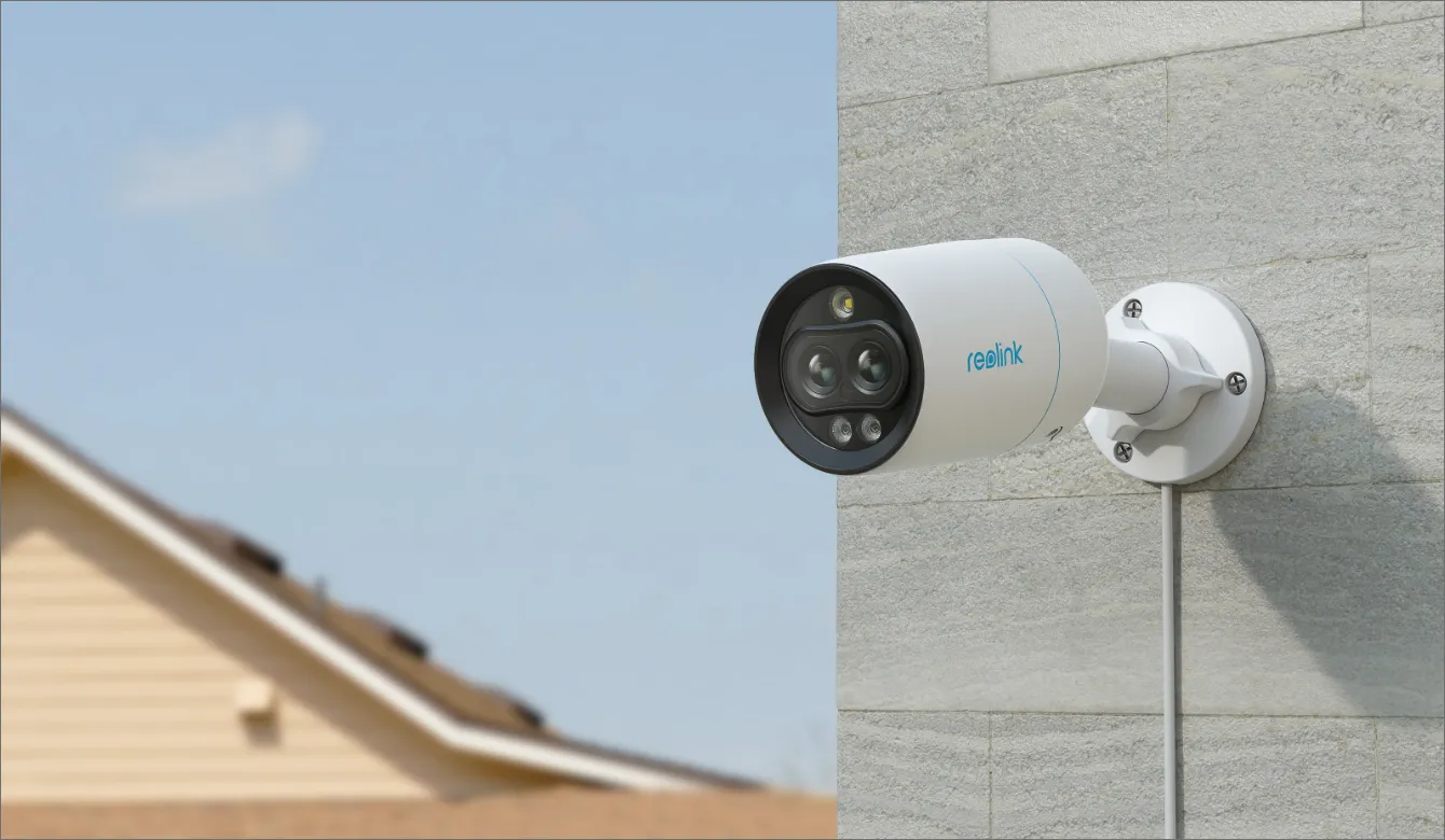 Reolink RLC-81MA is an 8MP outdoor dual-lens Bullet AI PoE -surveillance camera