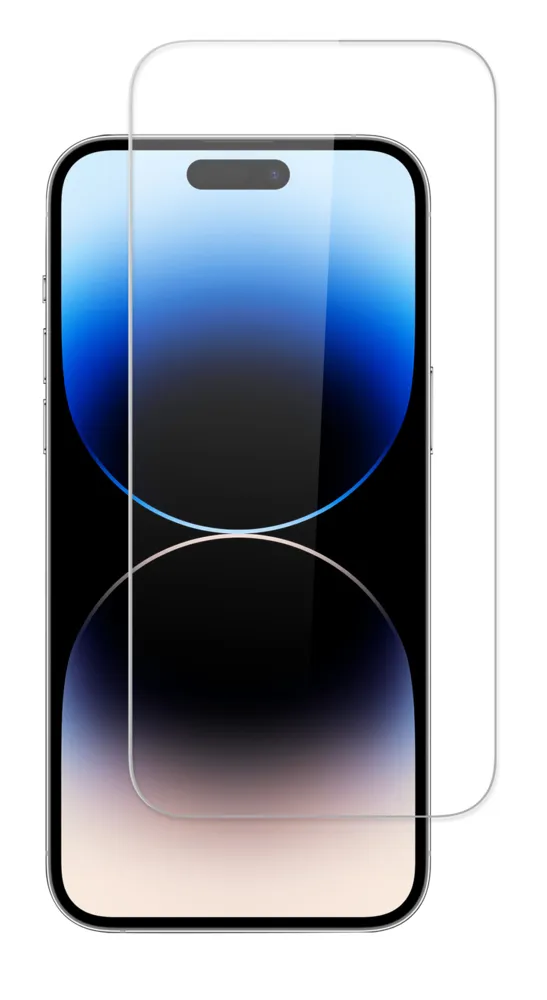 Screenor Premium Tempered Silver Edition, iPhone 15 Pro - skärmskydd
