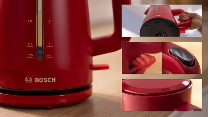 Bosch kettle MyMoment TWK3M124 (red, 2,400 watts, 1.7 liters)