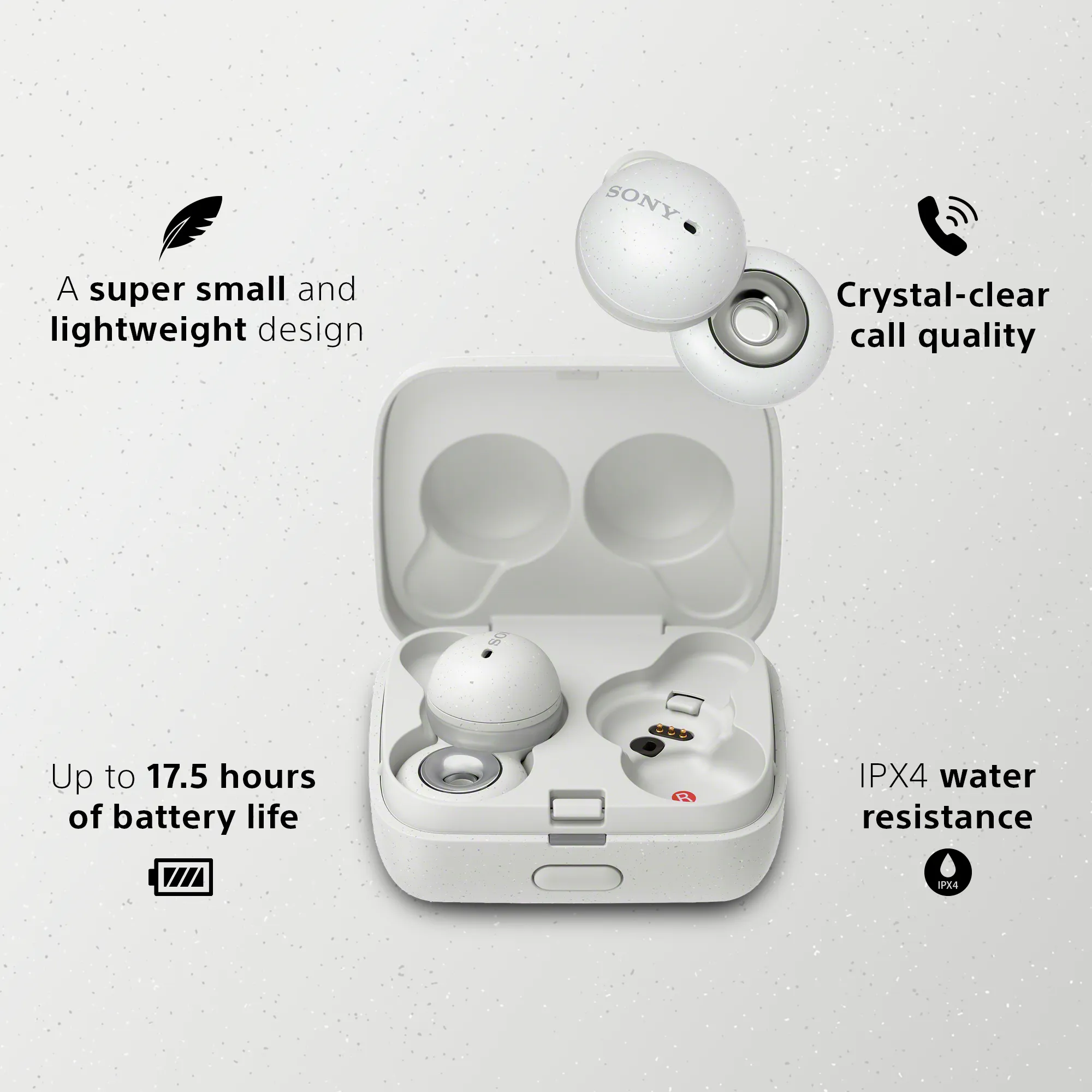 Sony WF-L900 LinkBuds TWS - tr&aring;dl&ouml;s in-ear h&ouml;rlurar, svart